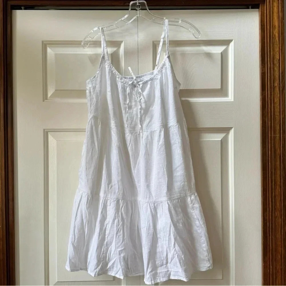 NWT Old Navy Tiered Clip Dot Summer Cami Mini Dress Pockets Women’s size Small - Picture 3 of 14